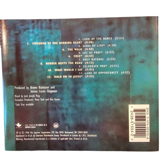 Steven Curtis Chapman Signs Of Life CD Album 1996 Christian Rock Music  37694cd - Picture 2 of 2
